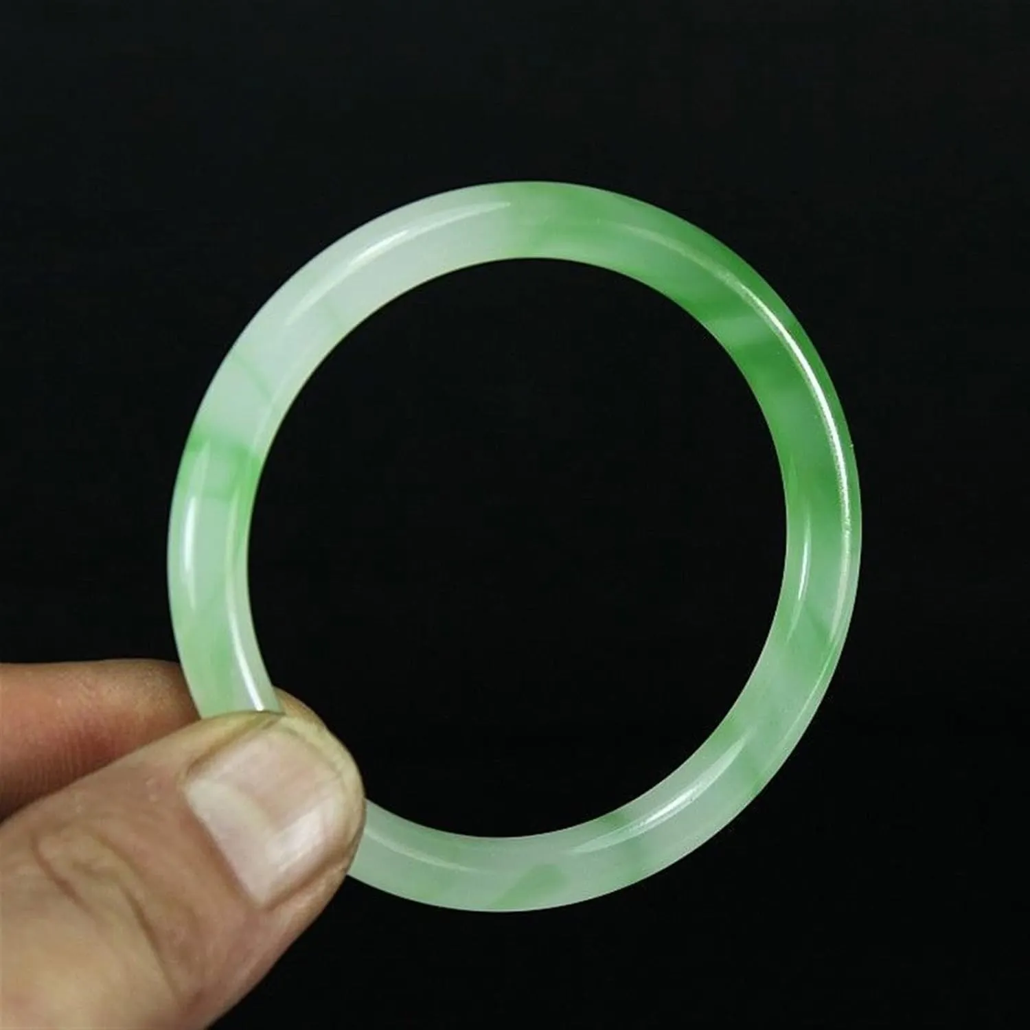 Natural Jade Bangle Women Gifts Men Jewelry Jadeite Bangles Certified Jades Stone Bracelets Accessories Jewellery (Gem Color : 56mm)