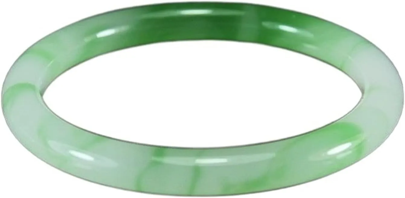 Natural Jade Bangle Women Gifts Men Jewelry Jadeite Bangles Certified Jades Stone Bracelets Accessories Jewellery (Gem Color : 56mm)