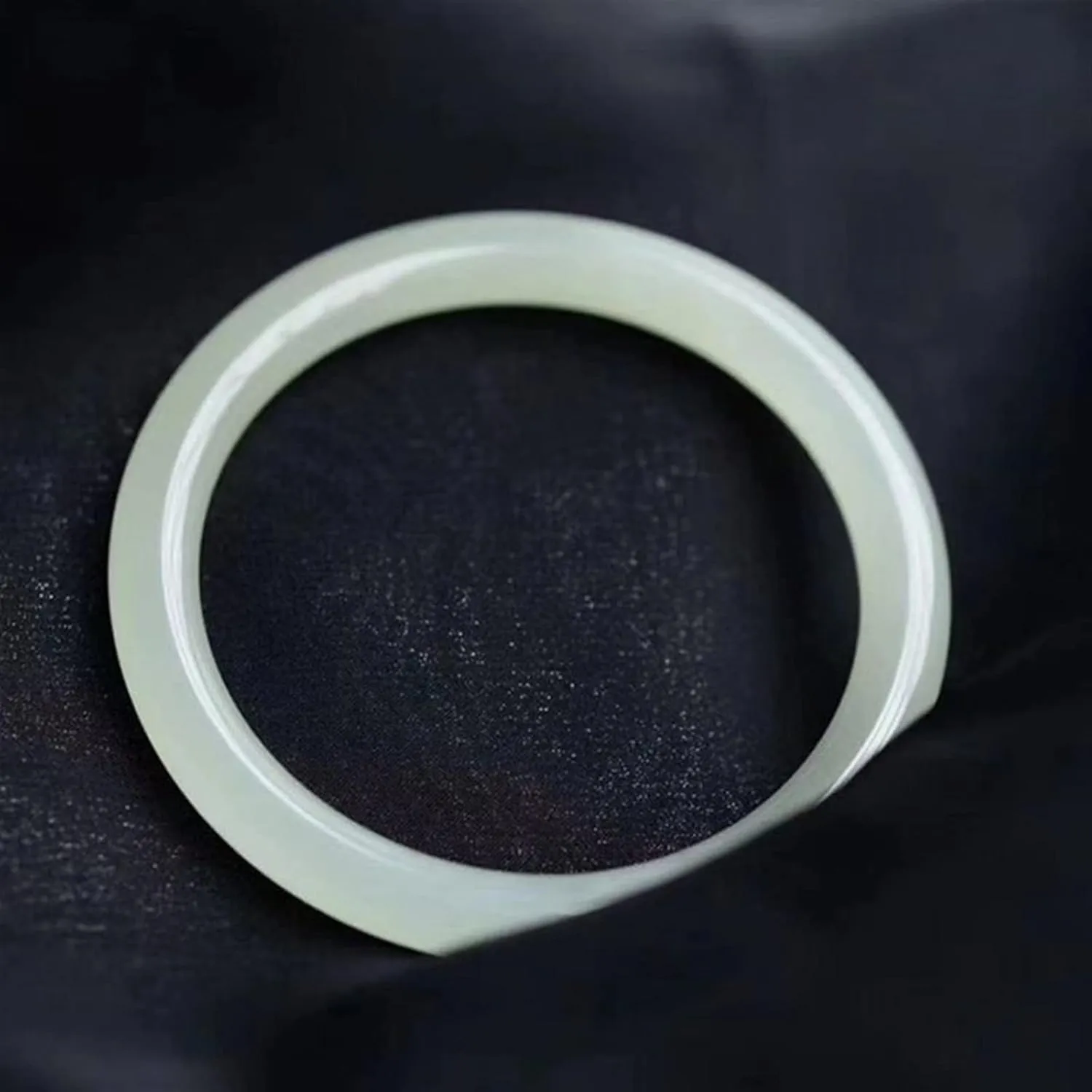 Natural White Jade Bracelet Women Real Chinese Jades Stone Accessories Jewellery Fashion Woman Fine Jewelry Bangles (Gem Color : 60mm)
