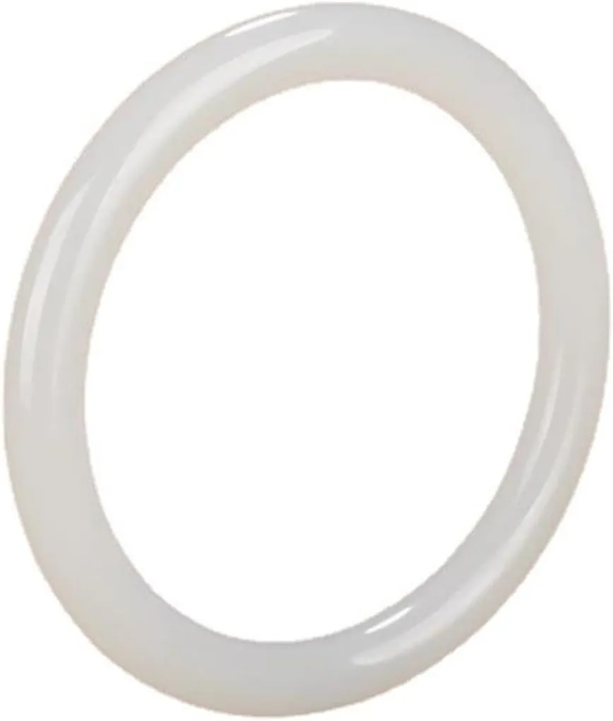 Natural White Jade Bracelet Women Real Chinese Jades Stone Accessories Jewellery Fashion Woman Fine Jewelry Bangles (Gem Color : 60mm)