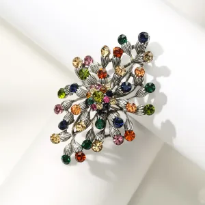 New Arrival Rhinestone Large Flower Brooches for Women