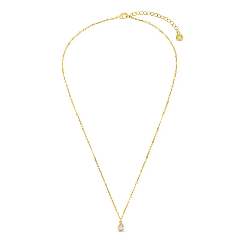 ORELIA - Organic Crystal Teardrop Necklace