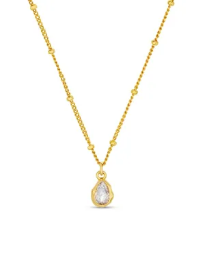 ORELIA - Organic Crystal Teardrop Necklace