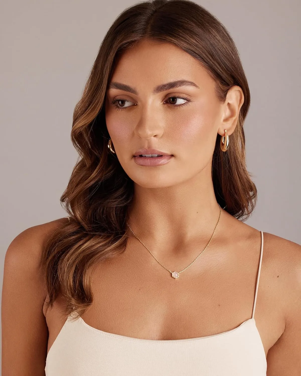 PAVOI 14K Gold Plated Gemstone Pendant Necklace | Dainty Chain Necklaces for Women | Amethyst, Onyx, Green Fluorite, Labradorite, Pearl, Rose Quartz, Agate, Sodalite, Turquoise Gemstone Pendants