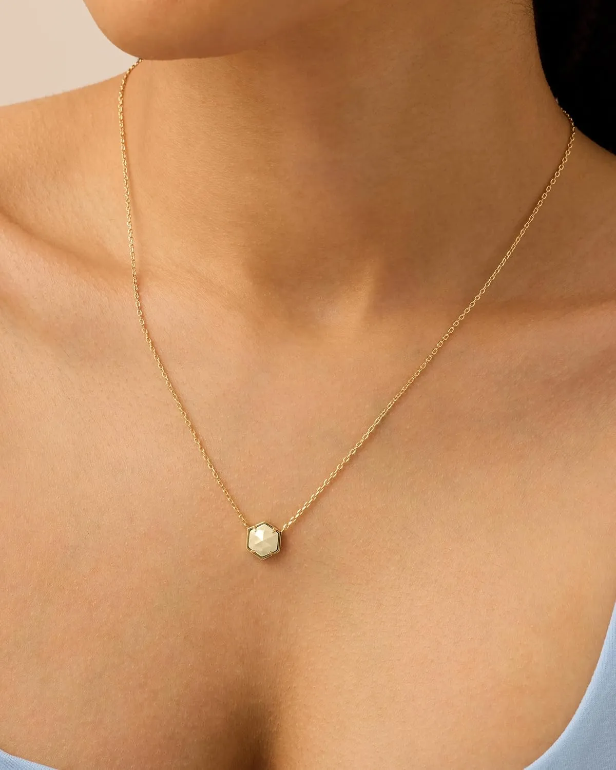 PAVOI 14K Gold Plated Gemstone Pendant Necklace | Dainty Chain Necklaces for Women | Amethyst, Onyx, Green Fluorite, Labradorite, Pearl, Rose Quartz, Agate, Sodalite, Turquoise Gemstone Pendants