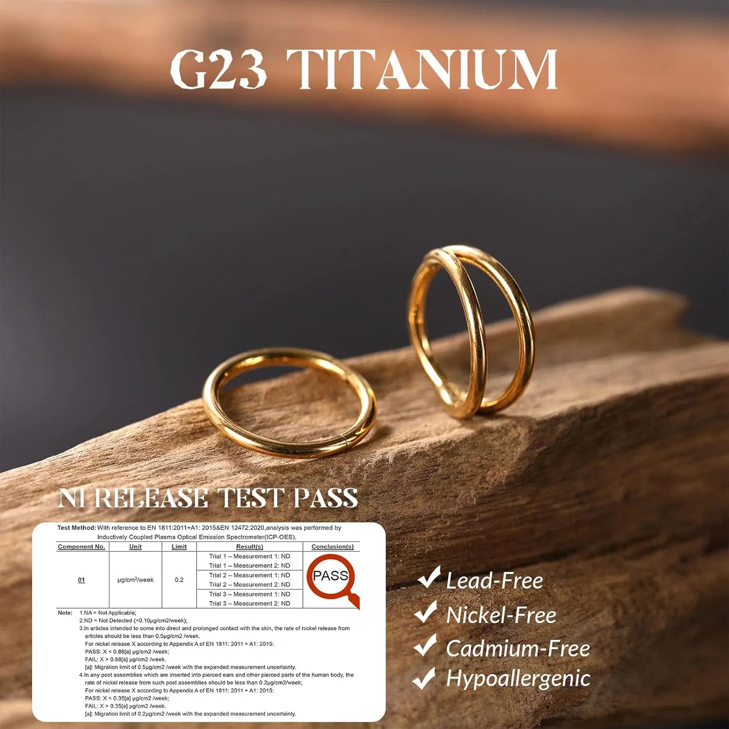 PEAKLINK G23 Titanium Double Nose Hoo Ring Septum Jewelry 20G/18G/16G Helix Daith Rook Tragus Cartilage Conch Hoop Earring Hinged Segment Piercing Jewelry for Women Men 6mm to 12mm
