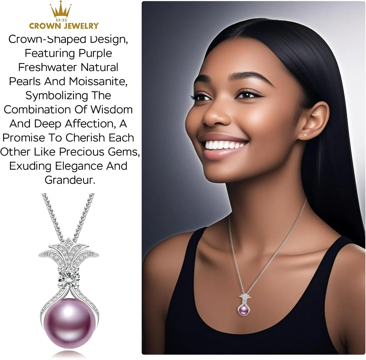 Pearl Necklaces for Women, Anniversary Birthday Gifts for Wife, Mom, Dauhter, Girlfriend, Grandma