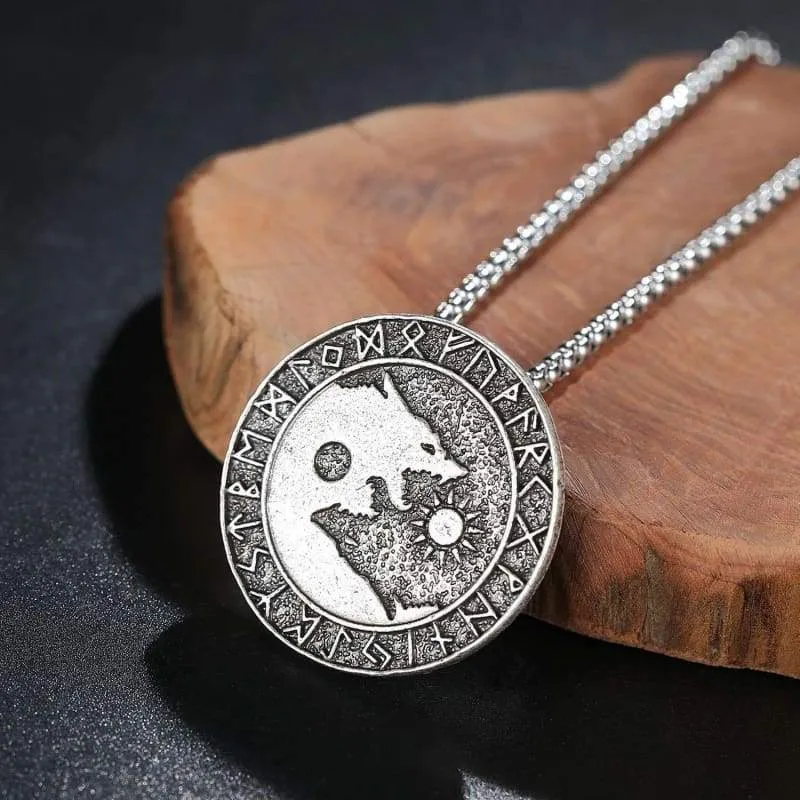 Pewter Viking Necklace Norse Amulet Pendant Necklace Celtic Pagan Jewelry Viking Gift Jewelry