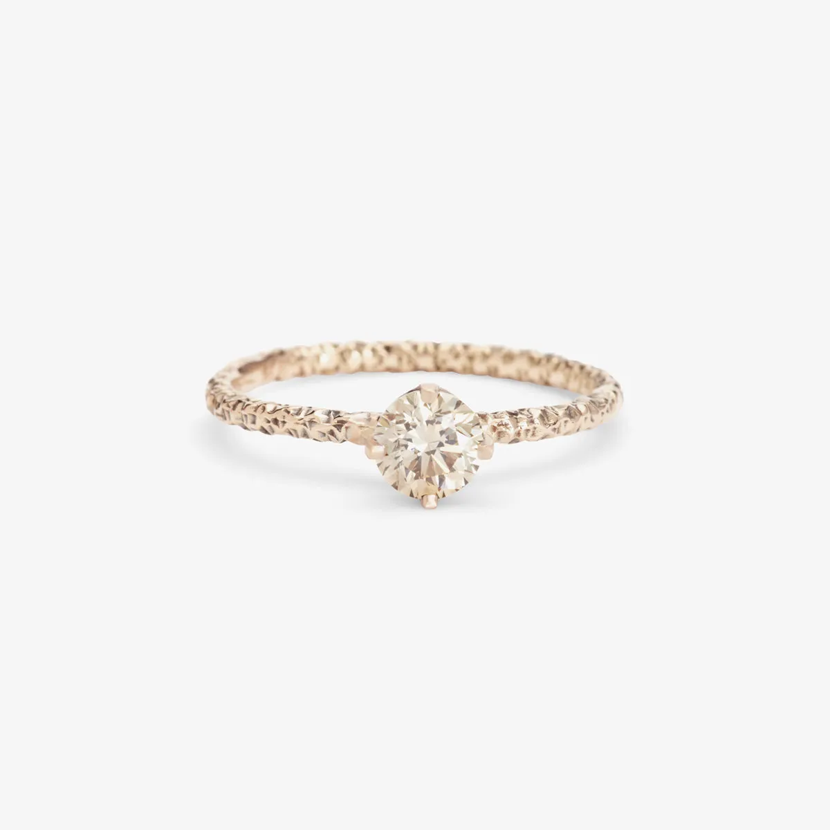 R9006BR | 5mm Brown Diamond Homespun Solitaire Ring