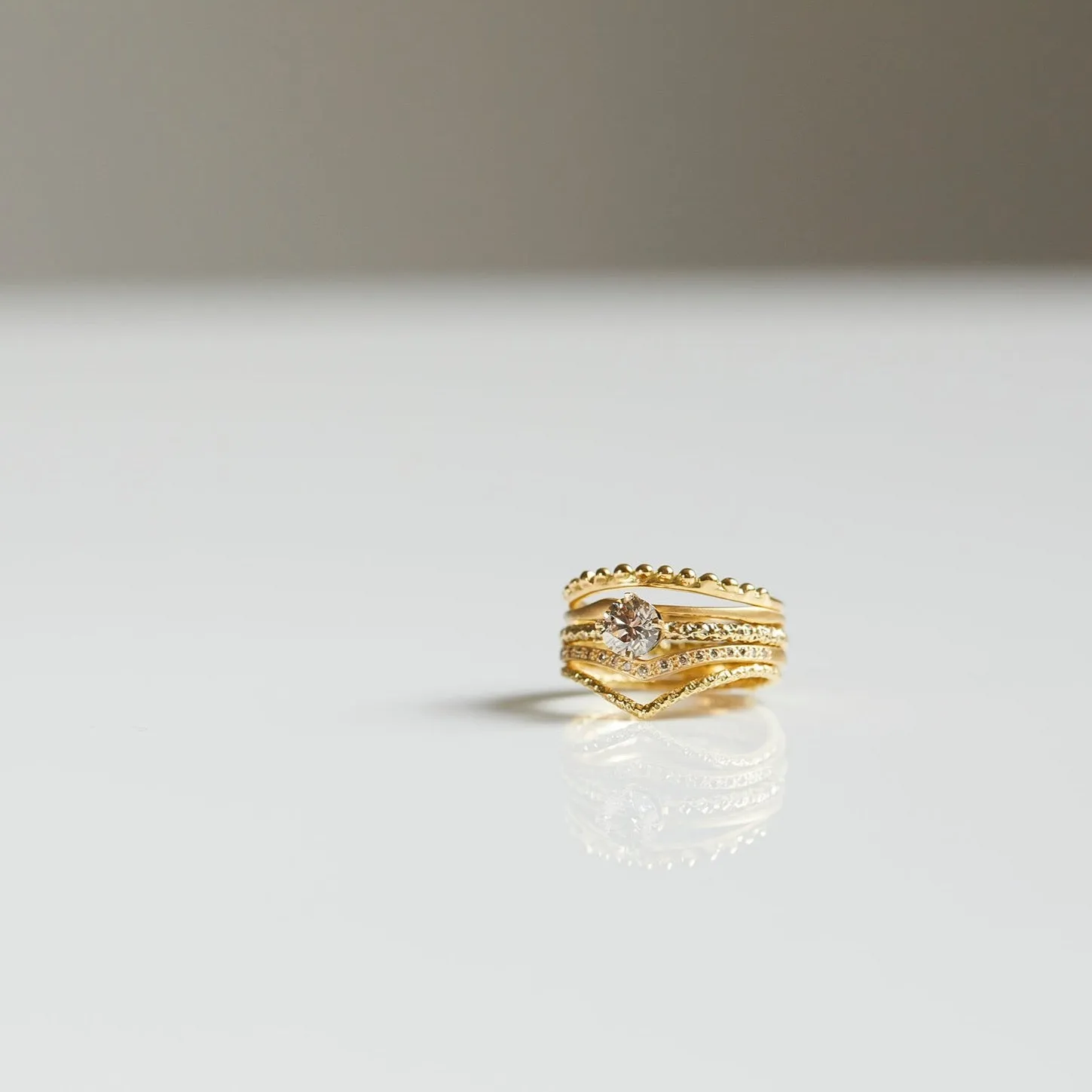 R9006BR | 5mm Brown Diamond Homespun Solitaire Ring