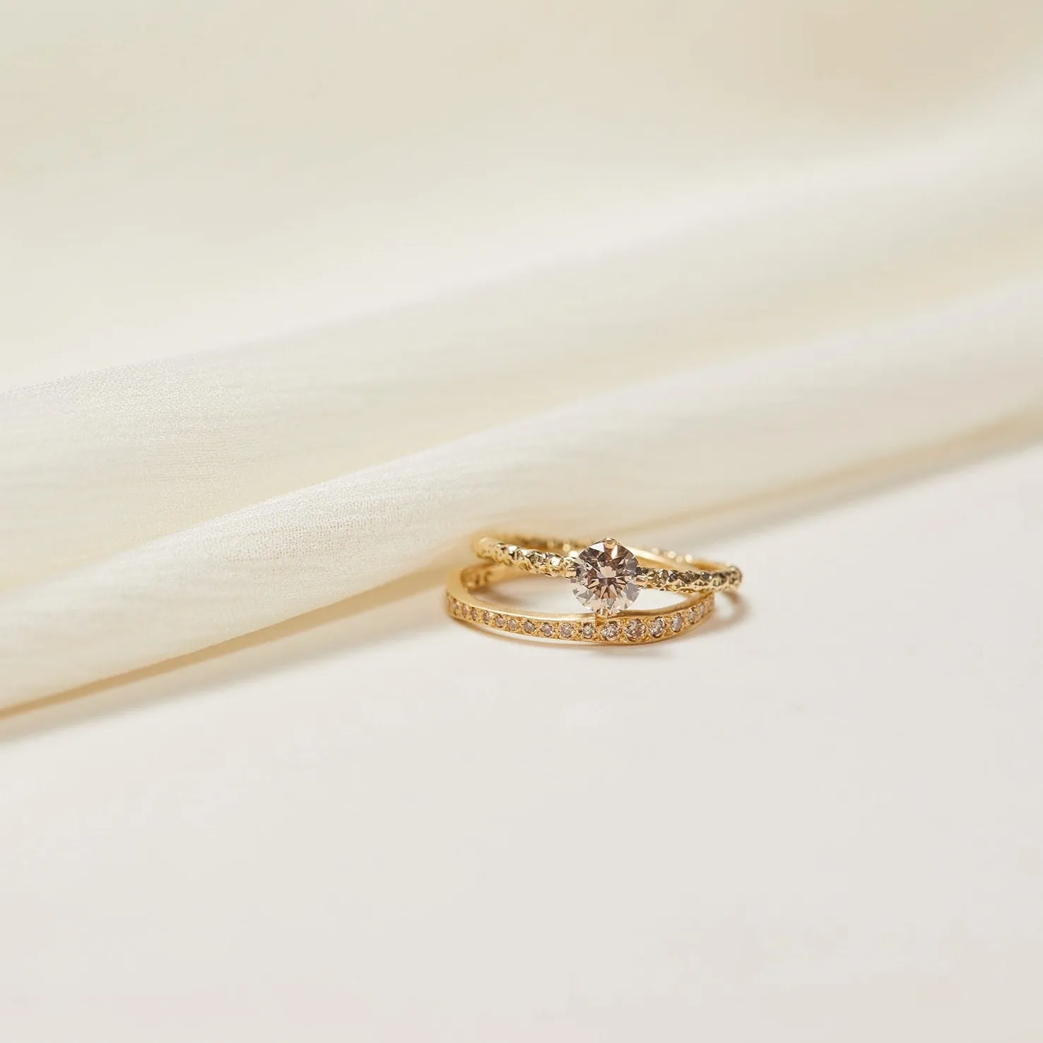 R9006BR | 5mm Brown Diamond Homespun Solitaire Ring