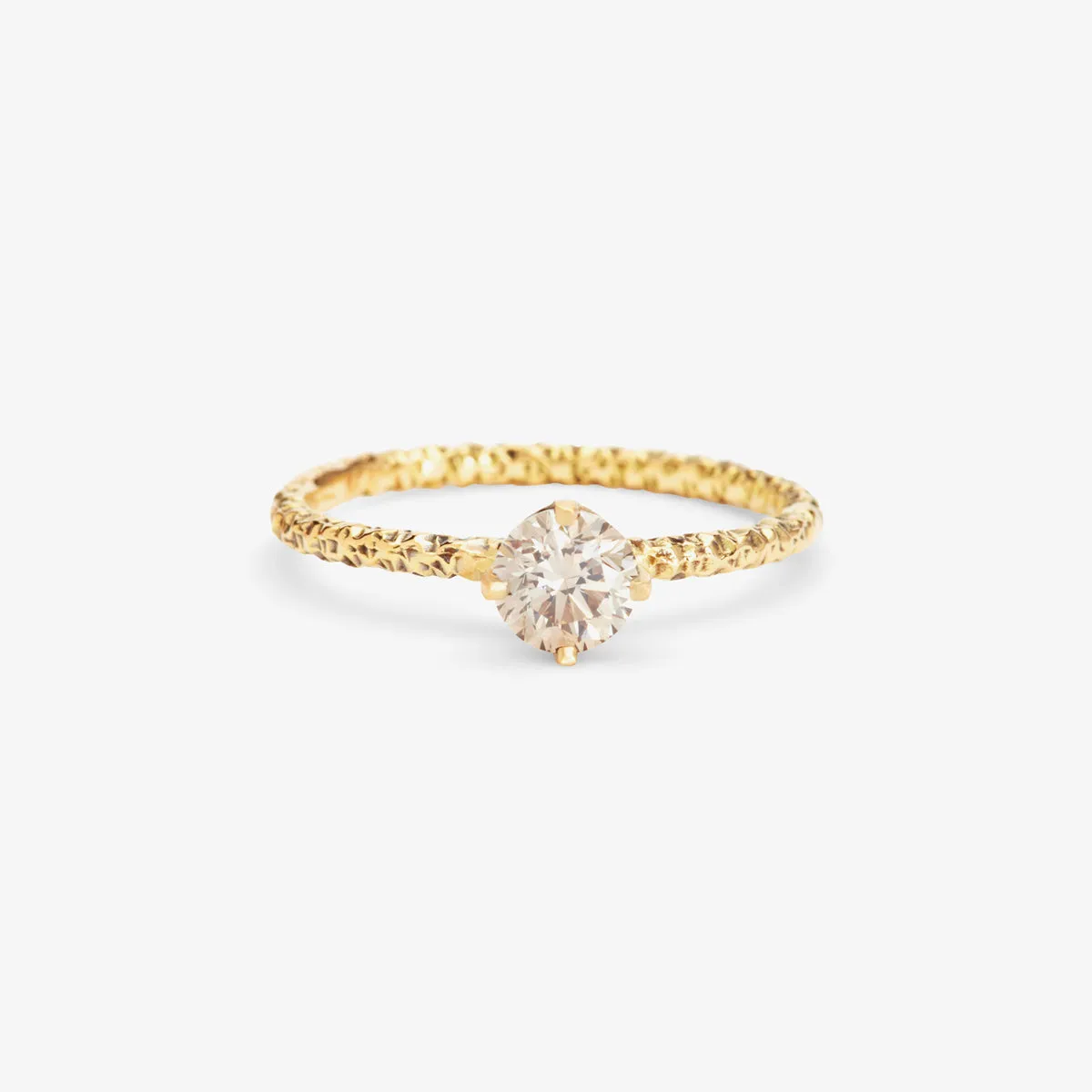 R9006BR | 5mm Brown Diamond Homespun Solitaire Ring