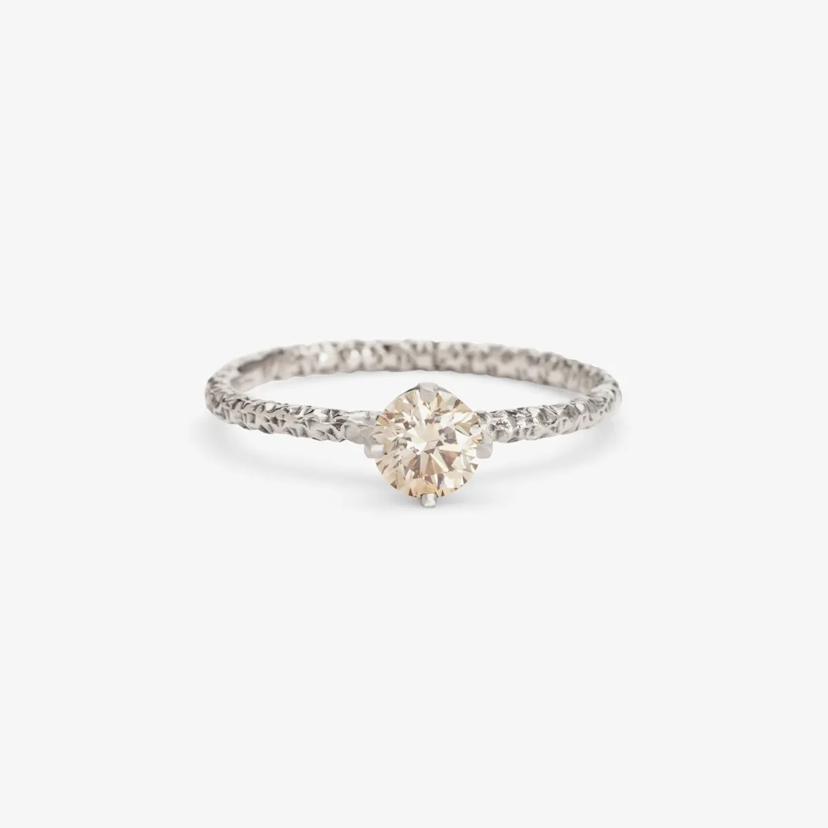 R9006BR | 5mm Brown Diamond Homespun Solitaire Ring