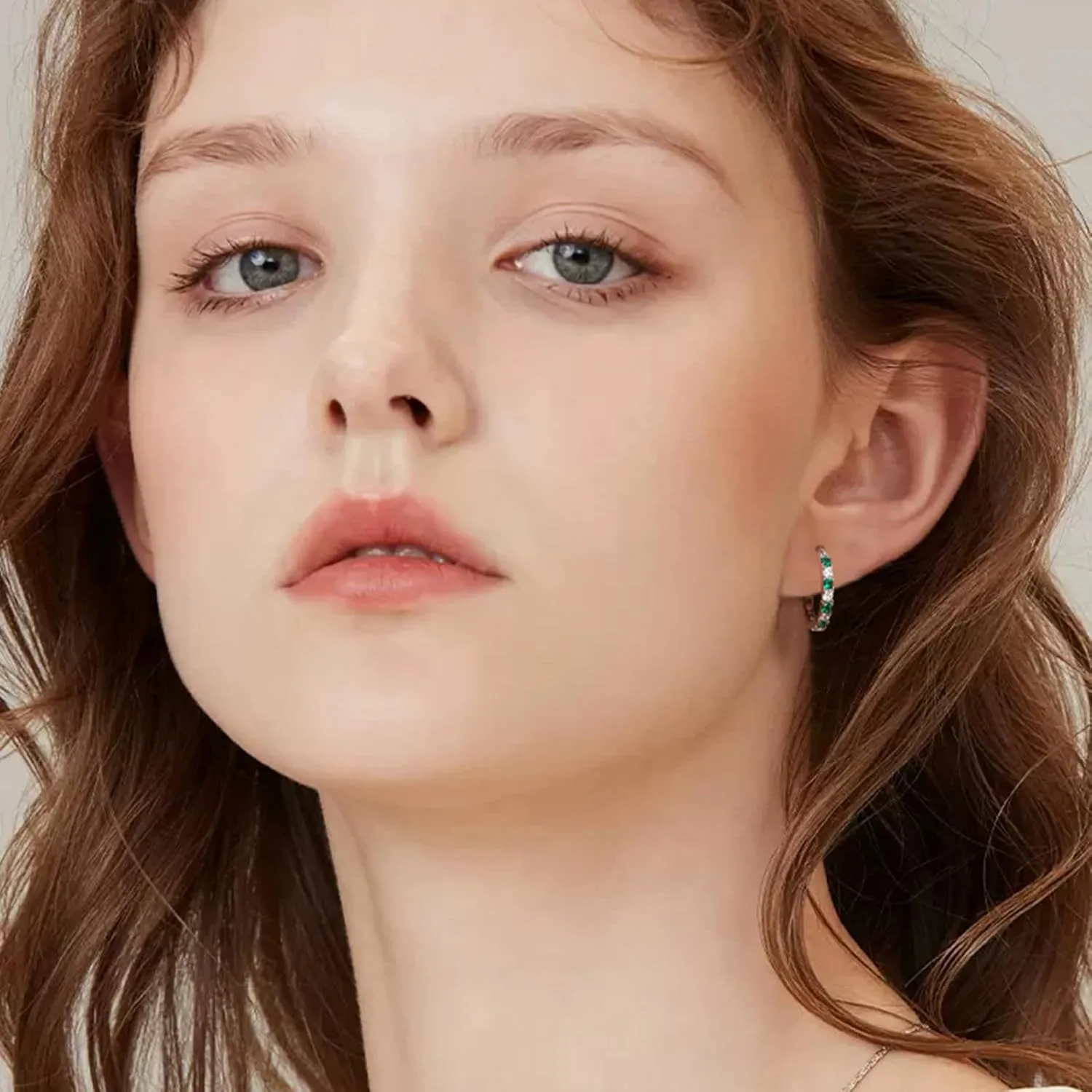 S925 Sterling Silver Earrings Hoop and Stud Sets for Women Trendy 14K White Gold Plated Hypoallergenic Cubic Zirconia Hoops Cute Lightweight Earrings Jewelry Birthday Gifts for Mom Girls