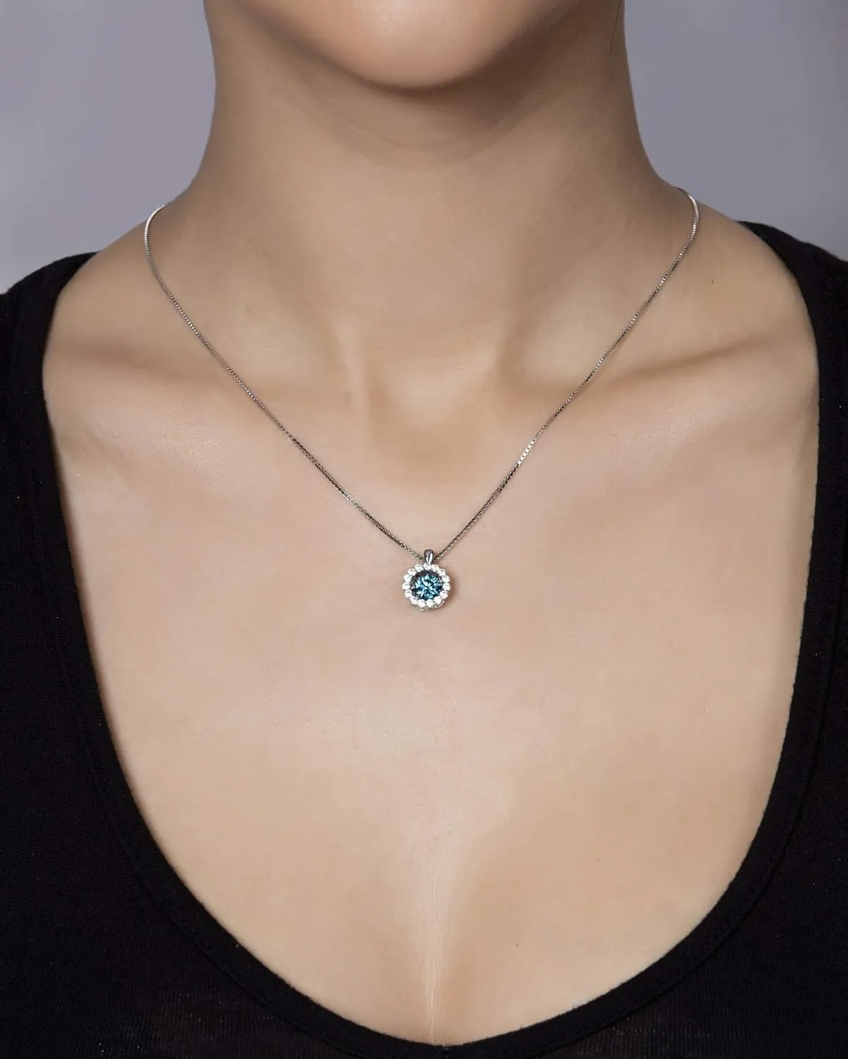 SERAFINA ?? Dancing Gems Collection Presents | 925 Sterling Silver Earrings and Pendants With Various Dancing Gems | 18" Sterling Silver Chain