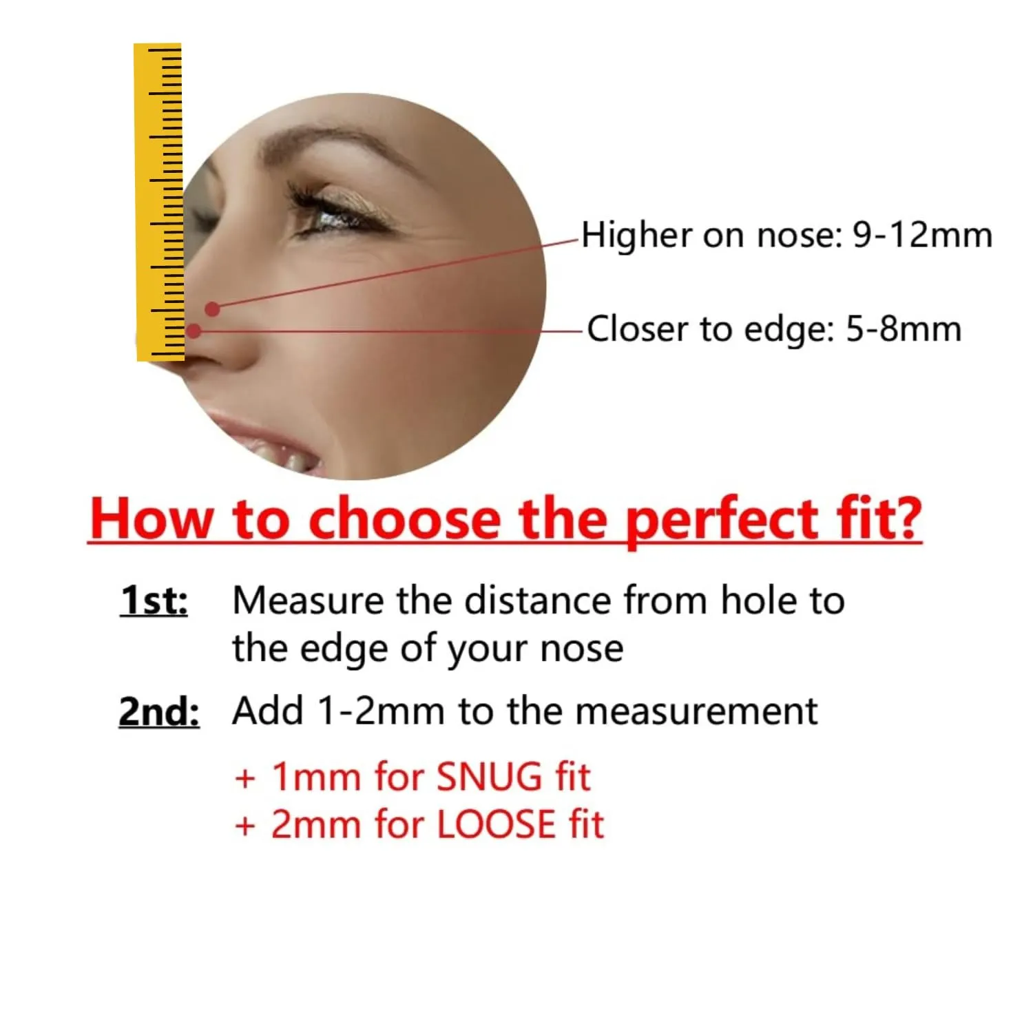 Small Thin Sterling Silver Nose Rings Hoops Septum Piercing Jewelry for Women, Hypoallergenic 7mm 24 Gauge
