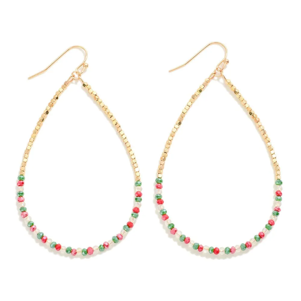 Sparkle Christmas Teardrop Earrings