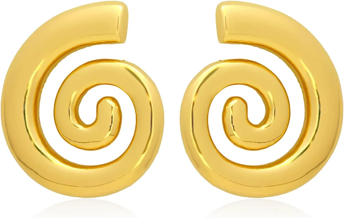 Spiral Statement Stud Earrings Chunky Geometric Earrings Exaggerated Big Spiral Studs Earrings Irregular twisted Metal Vintage Earrings For Women Trendy
