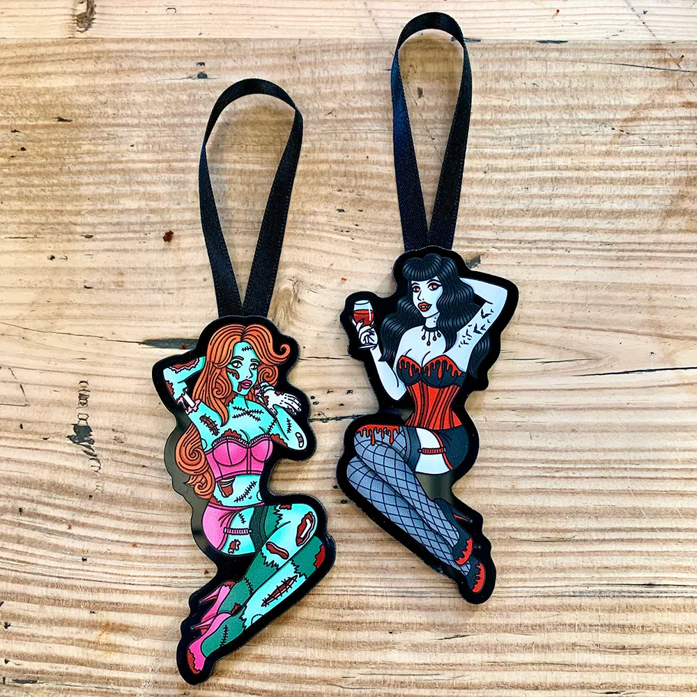 Spooky Pinup Brooches