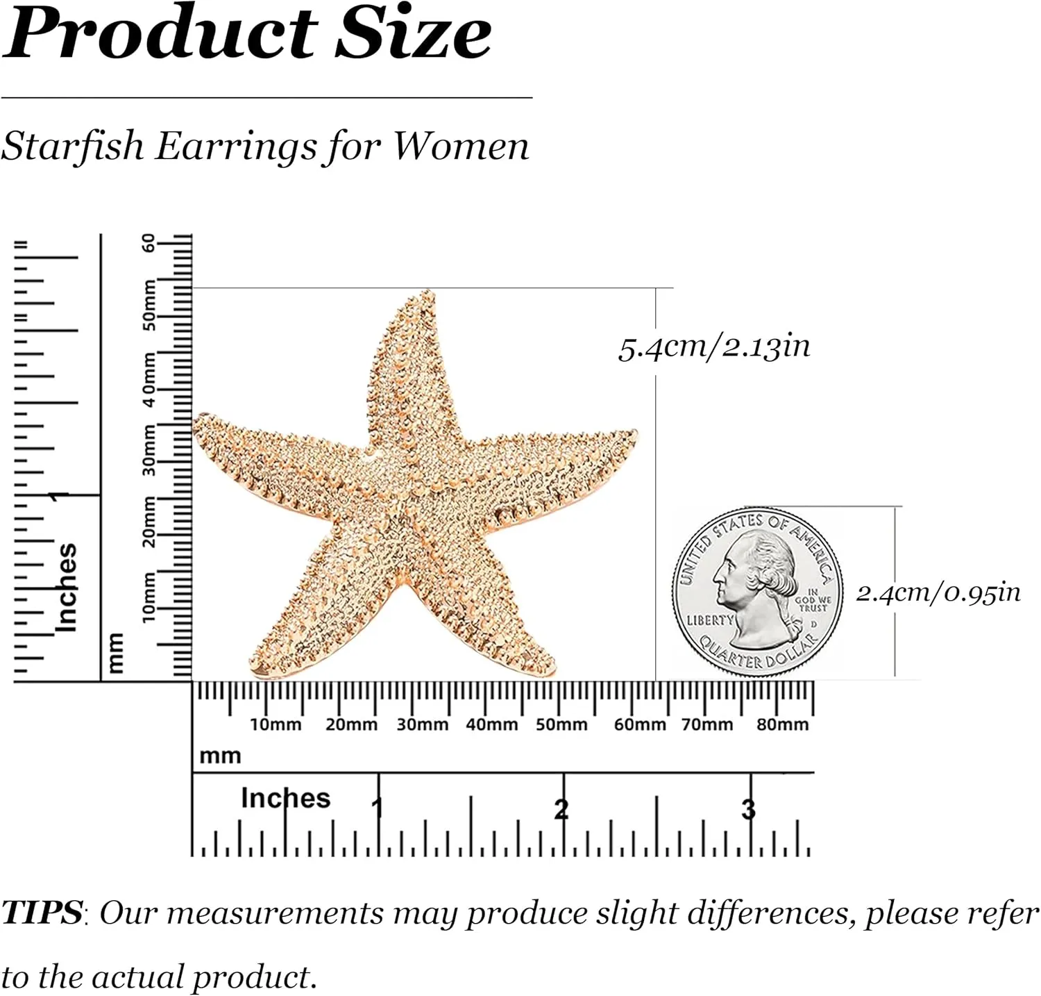 Starfish Earrings for Women Gold Starfish Stud Earrings Gold Statement Earrings Beach Dangle Earrings Ocean Accessories Jewelry Summer Outfits for Women
