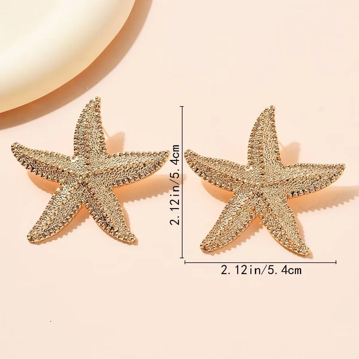 Starfish Earrings for Women Gold Starfish Stud Earrings Gold Statement Earrings Beach Dangle Earrings Ocean Accessories Jewelry Summer Outfits for Women