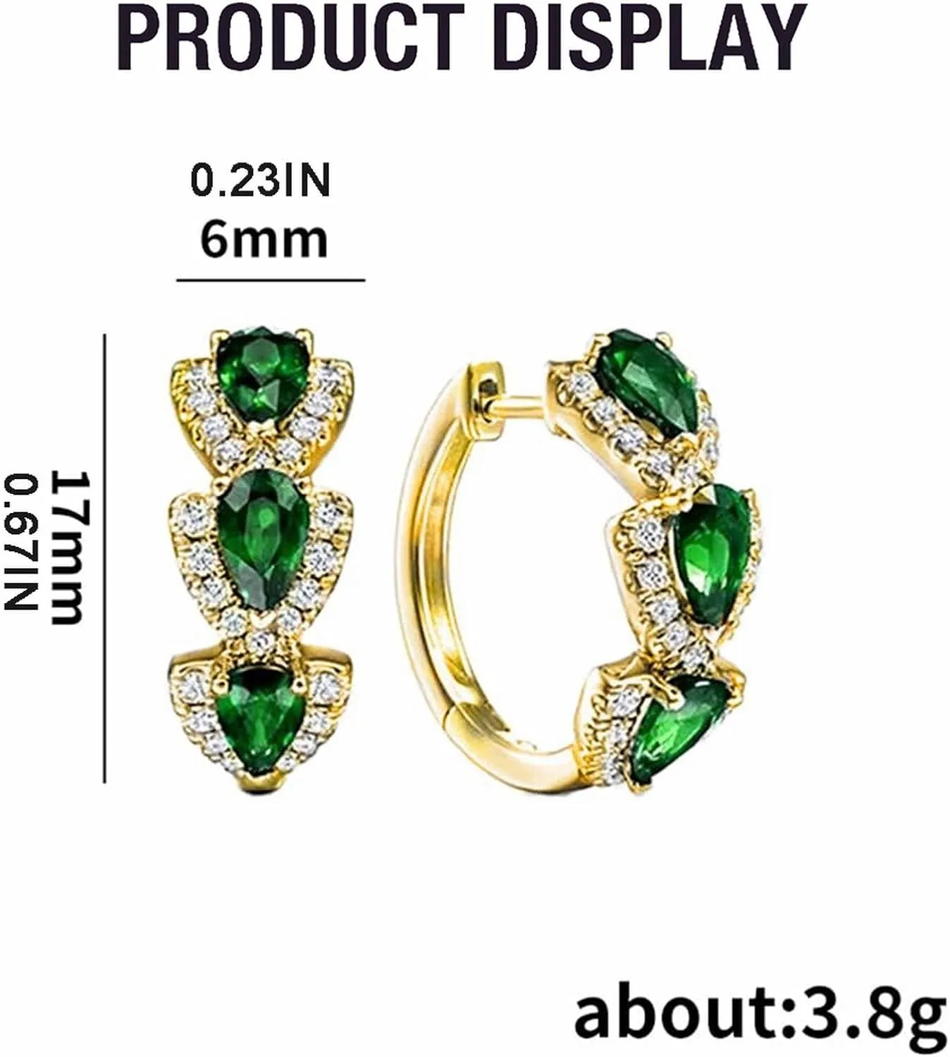Sterling Silver Earrings For Women Gold Hoop Cubic Zirconia Huggie Birthday Wedding Valentines Day Her Soccer for