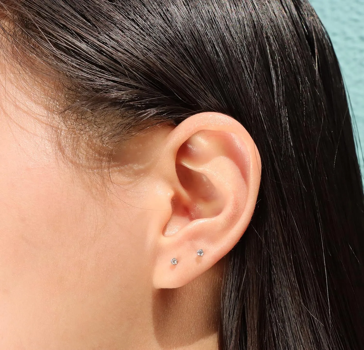 Stud Earrings for Women Stainless Steel Small Cubic Zirconia Stud Earrings Set for Women