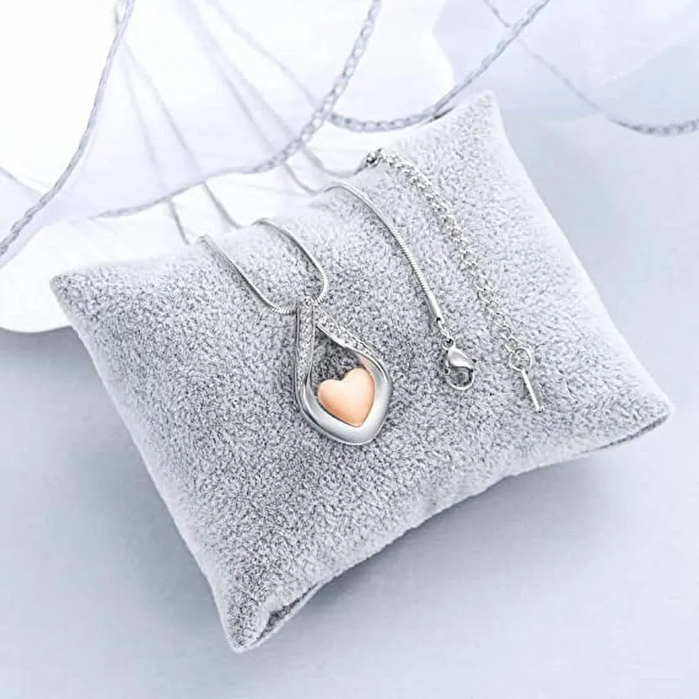 Teardrop Cremation Jewelry for Ashes -No Longer By My Side Forever in My Heart Urn Pendant Necklace