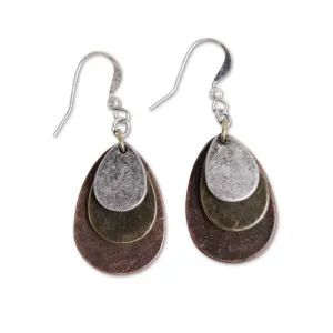 Three Color TeardropEarrings