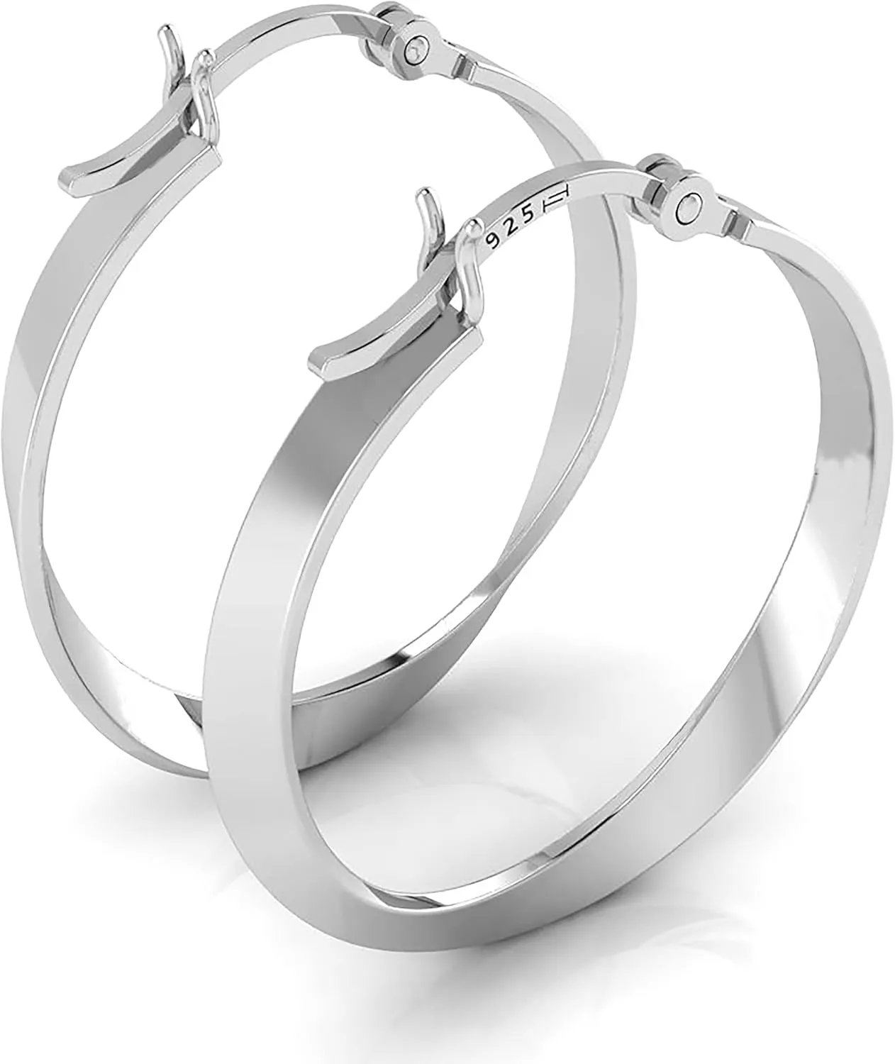 TURQNTAUPE Silver Hoop Earrings for Women , Hypoallergenic Sterling Hoops Earring for Womens , Chunky Cute Jewelry for Sensitive Ears , Small Twisted Hoop for girls Everyday Wear
