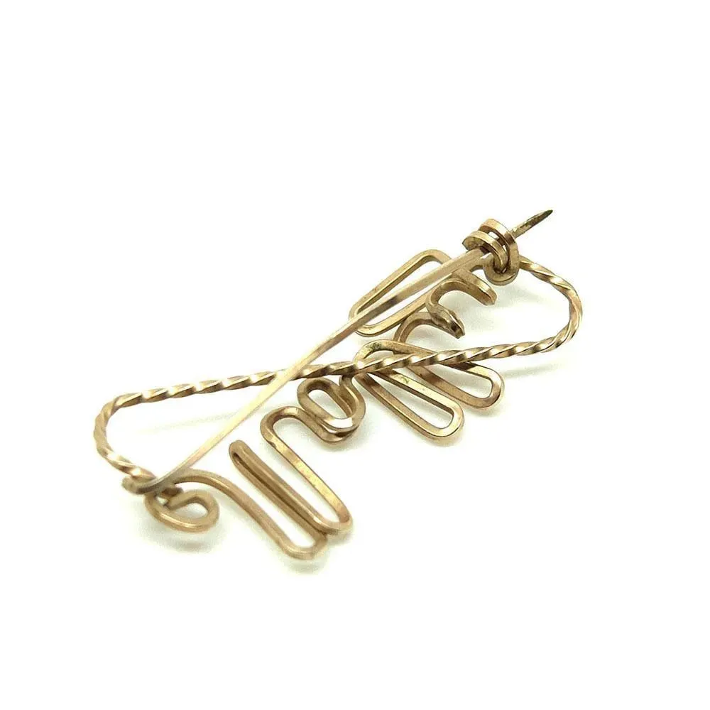 Vintage 1930s Rolled Gold 'Molly' Name Brooch