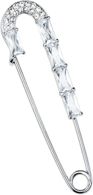 Vintage 3.0" Crystal Pearl Large Safety Pin Brooch for Skirt Cardigan Hat Scarf Scottish Kilt Pin Women Broach Jewelry