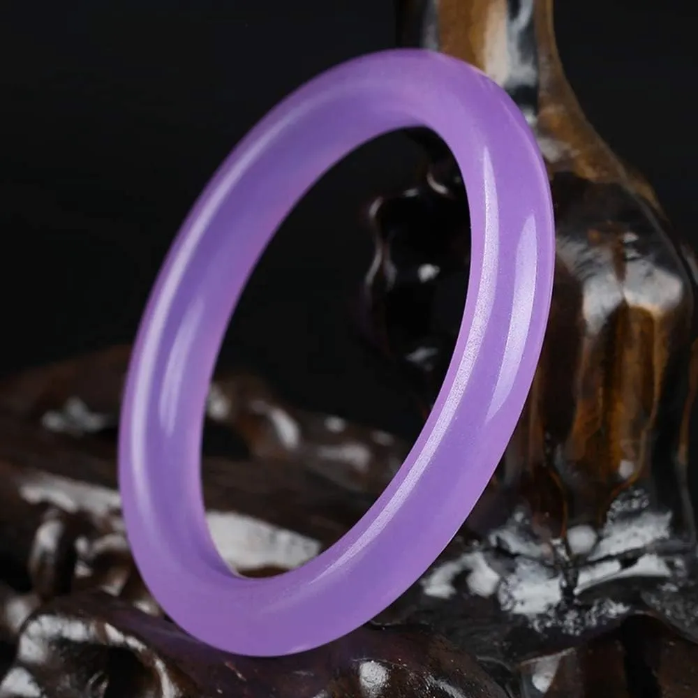Women's Bangle, Natural Bangle Purple Thin Round Jade Bangle, Women's Thin Bar Bangle Jade, Jewelry, Women's Bangle Bracelet,purple-60mm,Purple-56mm