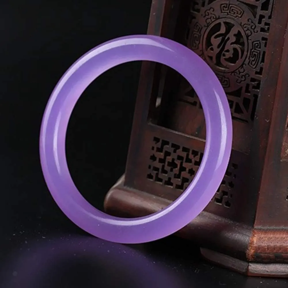 Women's Bracelet, Women's Bangle, Natural Bangle Purple Thin Round Jade Bangle, Women's Thin Bar Bangle Jade, Jewelry, Women's Bangle Bracelet,purple-60mm,