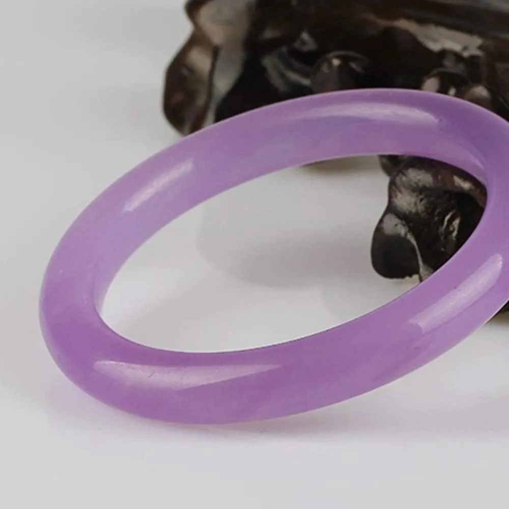 Women's Bracelet, Women's Bangle, Natural Bangle Purple Thin Round Jade Bangle, Women's Thin Bar Bangle Jade, Jewelry, Women's Bangle Bracelet,purple-60mm,