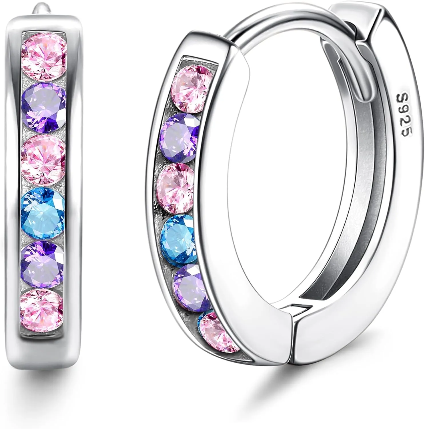 YADOCA Small Hoop Earrings for Girls Women Hypoallergenic ?????? ???????????????? ???????????? Toddler Earrings Cute Cubic Zirconia Cartilage Sleeper Huggie Hoop Earrings With Box
